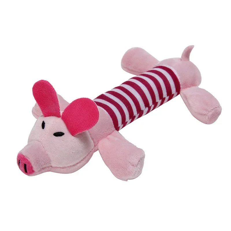 CDDMPET Animal Shape Plush Dog Toy Squeaky Bite Resistant Toy