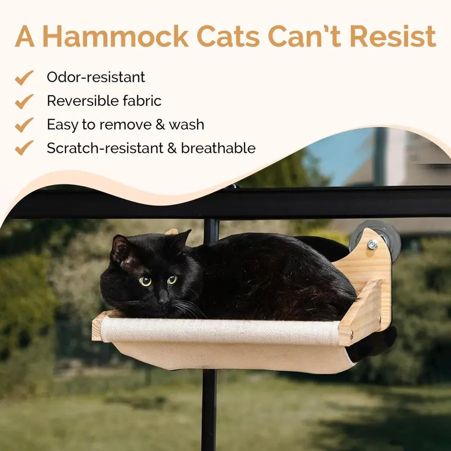 XMSJ Window Wall Mount Cat Shelf Hammock Scratcher Perch