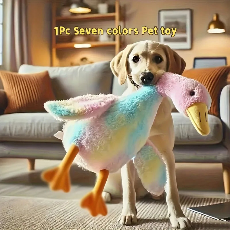 Soft Colorful Duck Plush Toy for Cats and Dogs Companion