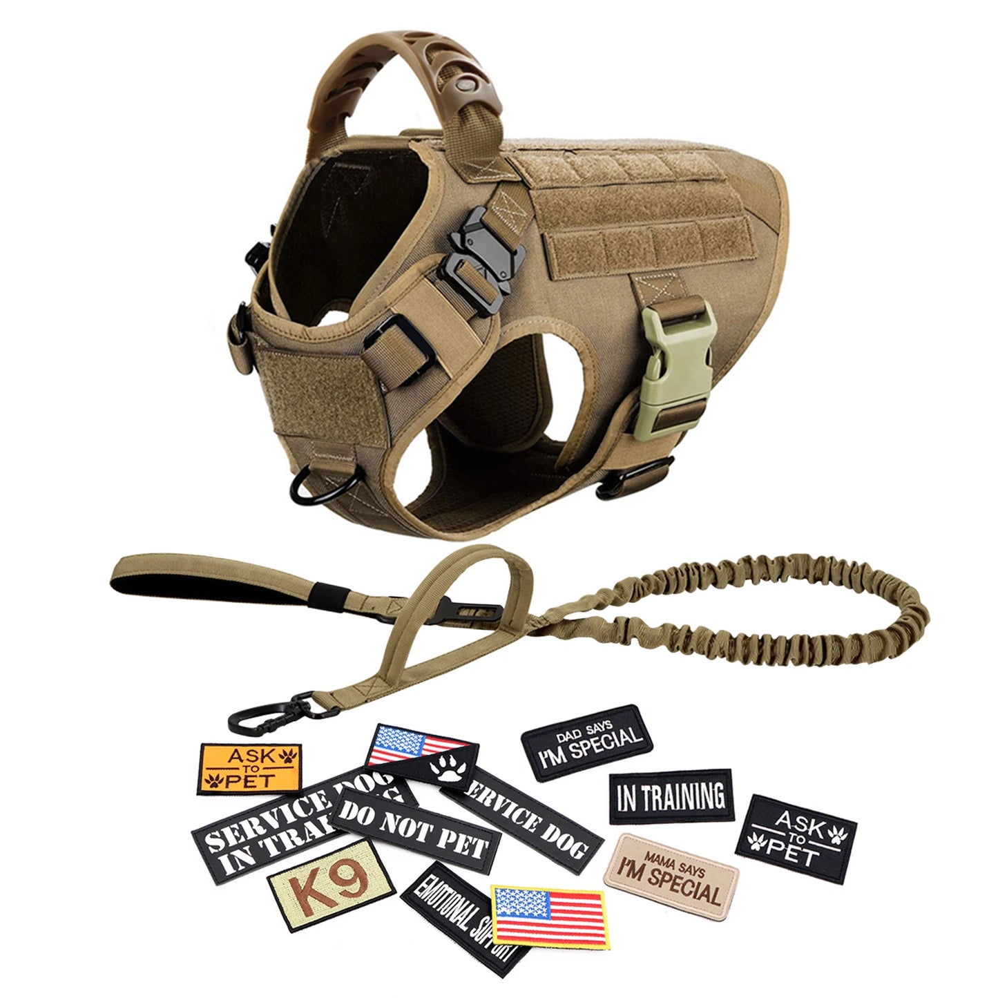 Petravel Military Dog Harness Vest For Malinois Training