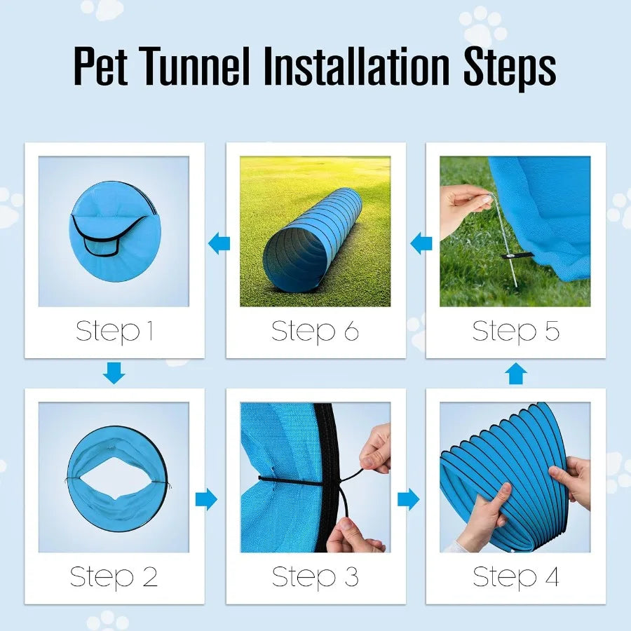 Dog Agility Tunnel For Indoor Outdoor Play And Training