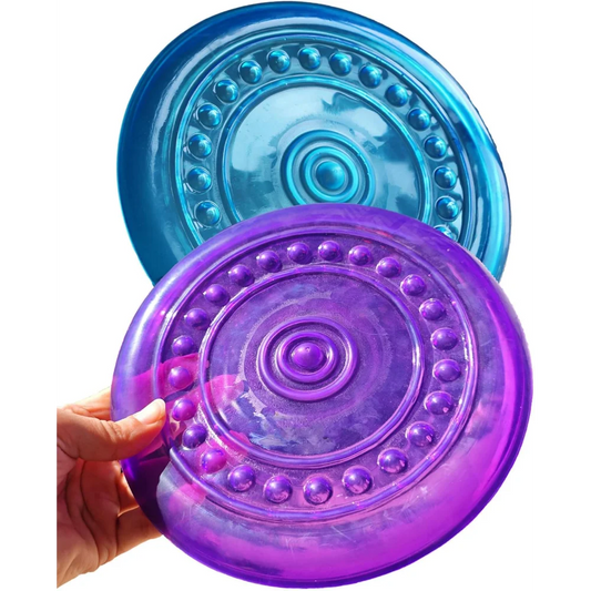 Dog Flying Disc Rubber Chew Toy Puppies Outdoor Training