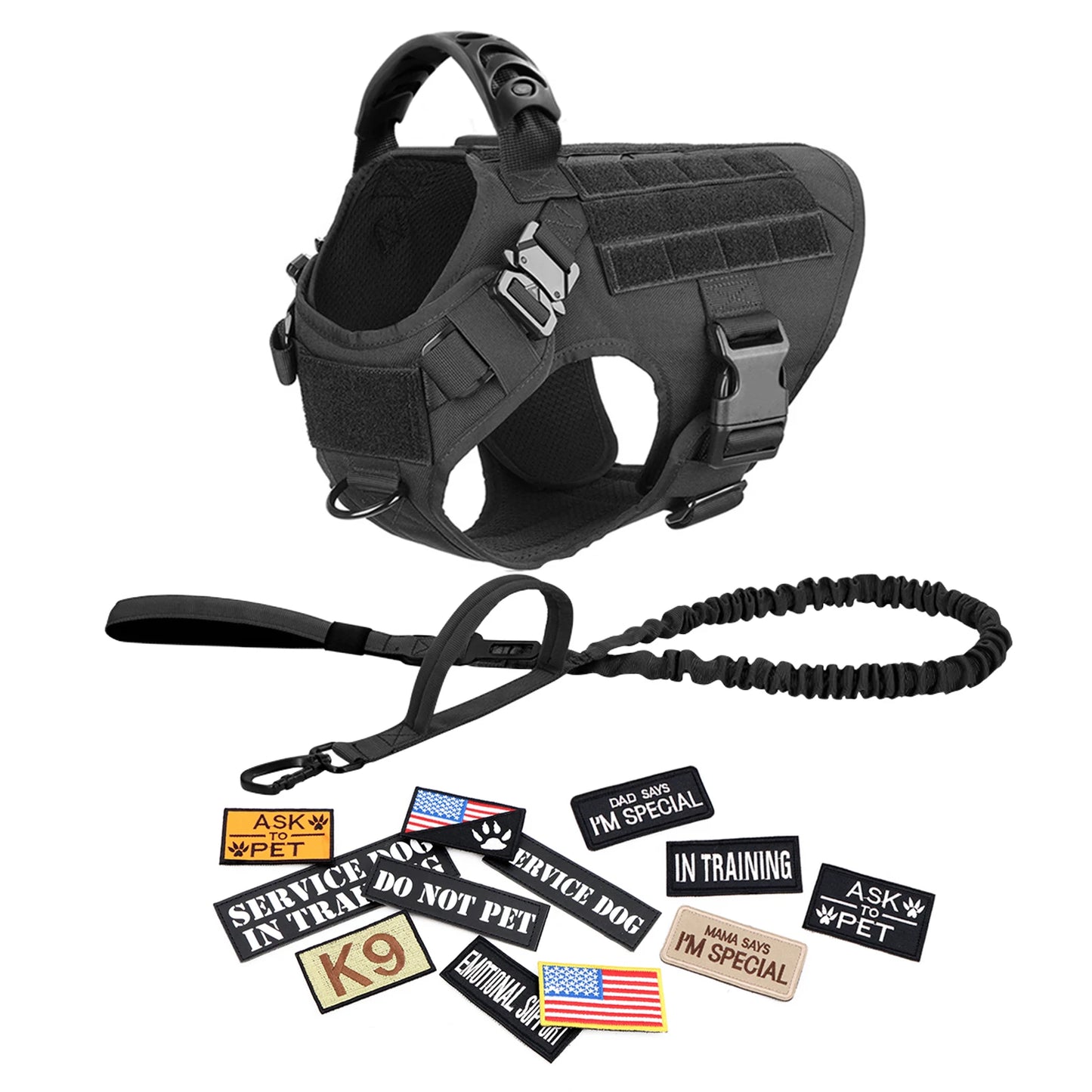 Petravel Military Dog Harness Vest For Malinois Training
