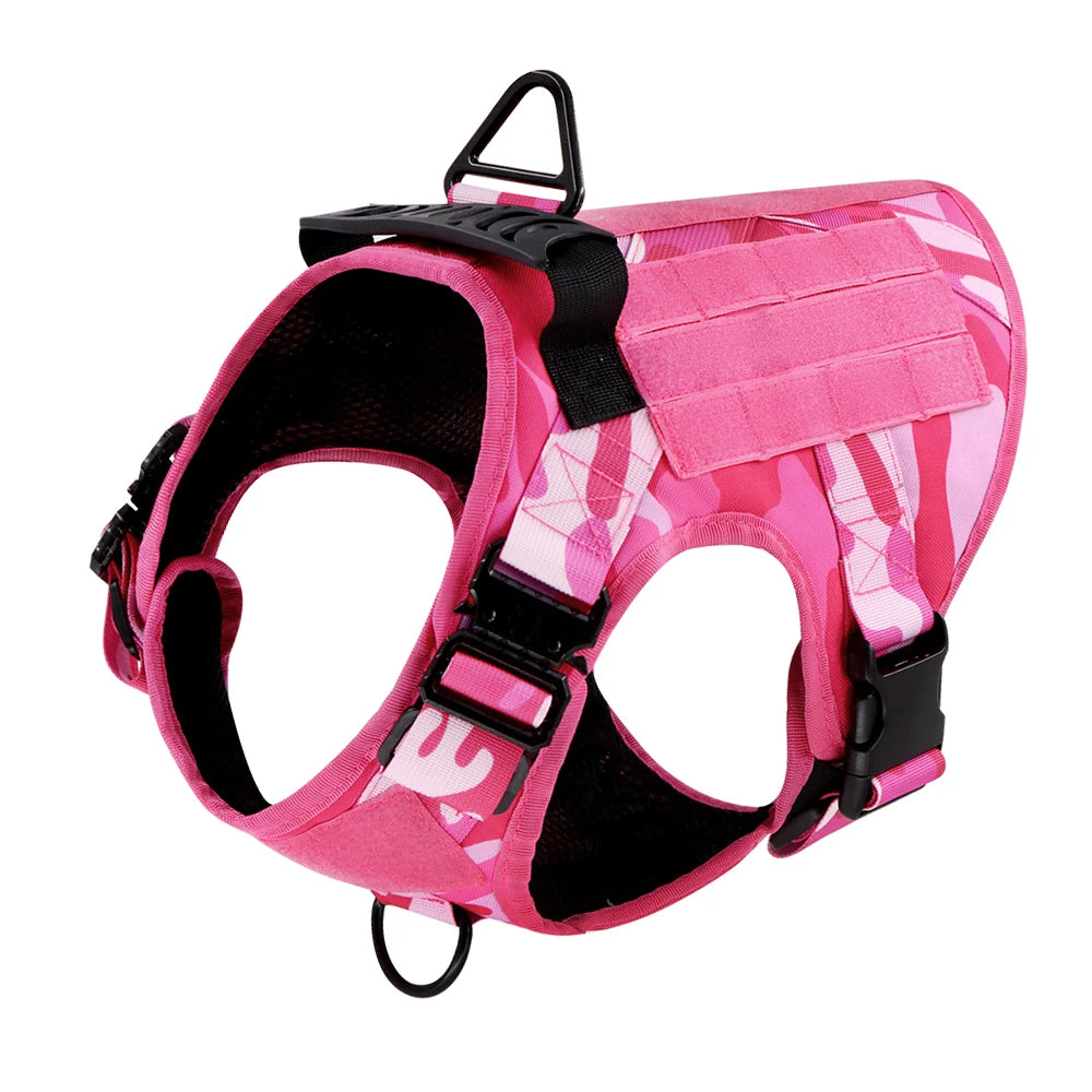 PETRAVEL Military Camouflage Dog Harness for German Shepherd Training