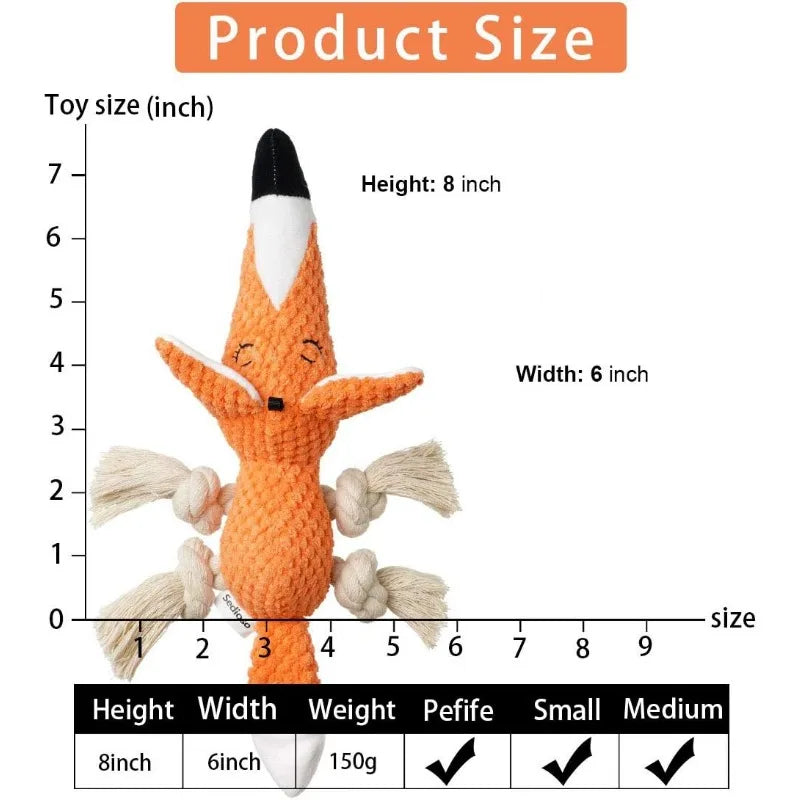 Durable Plush Dog Tug Toy Interactive Chew Toy For Pets