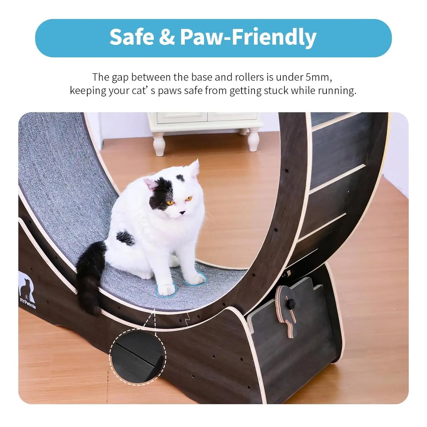 Cat Exercise Wheel Indoor Running Wheel With Safety Lock