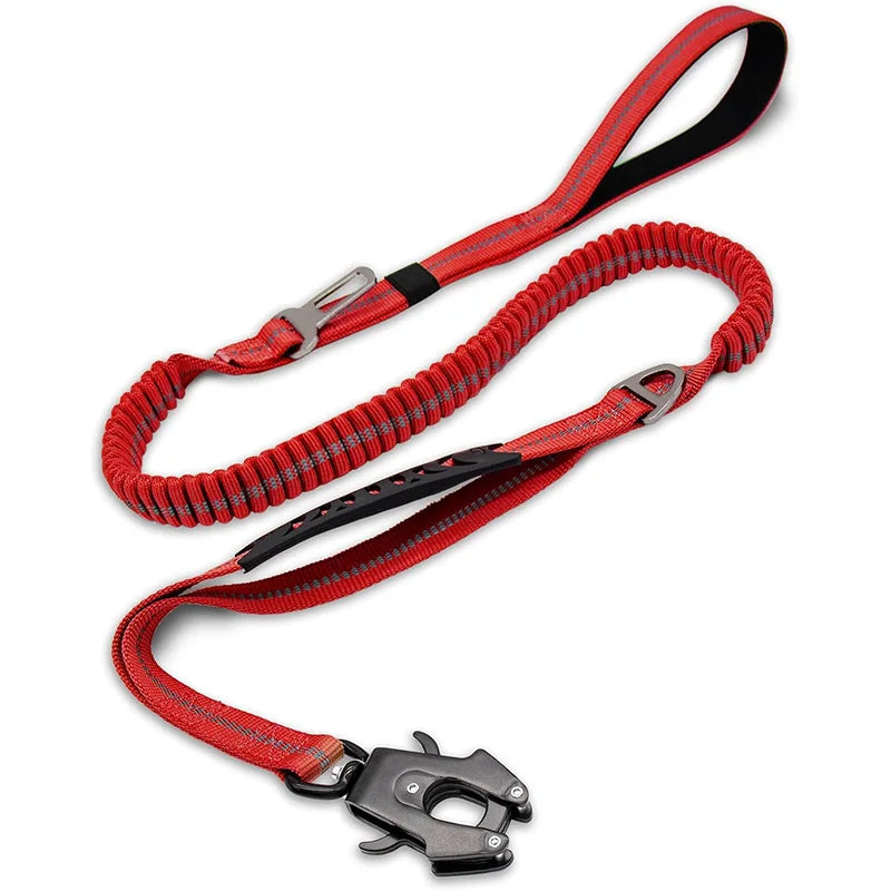 Reflective Shock Absorbing Dog Leash With Car Seatbelt Heavy Duty For Large Dogs