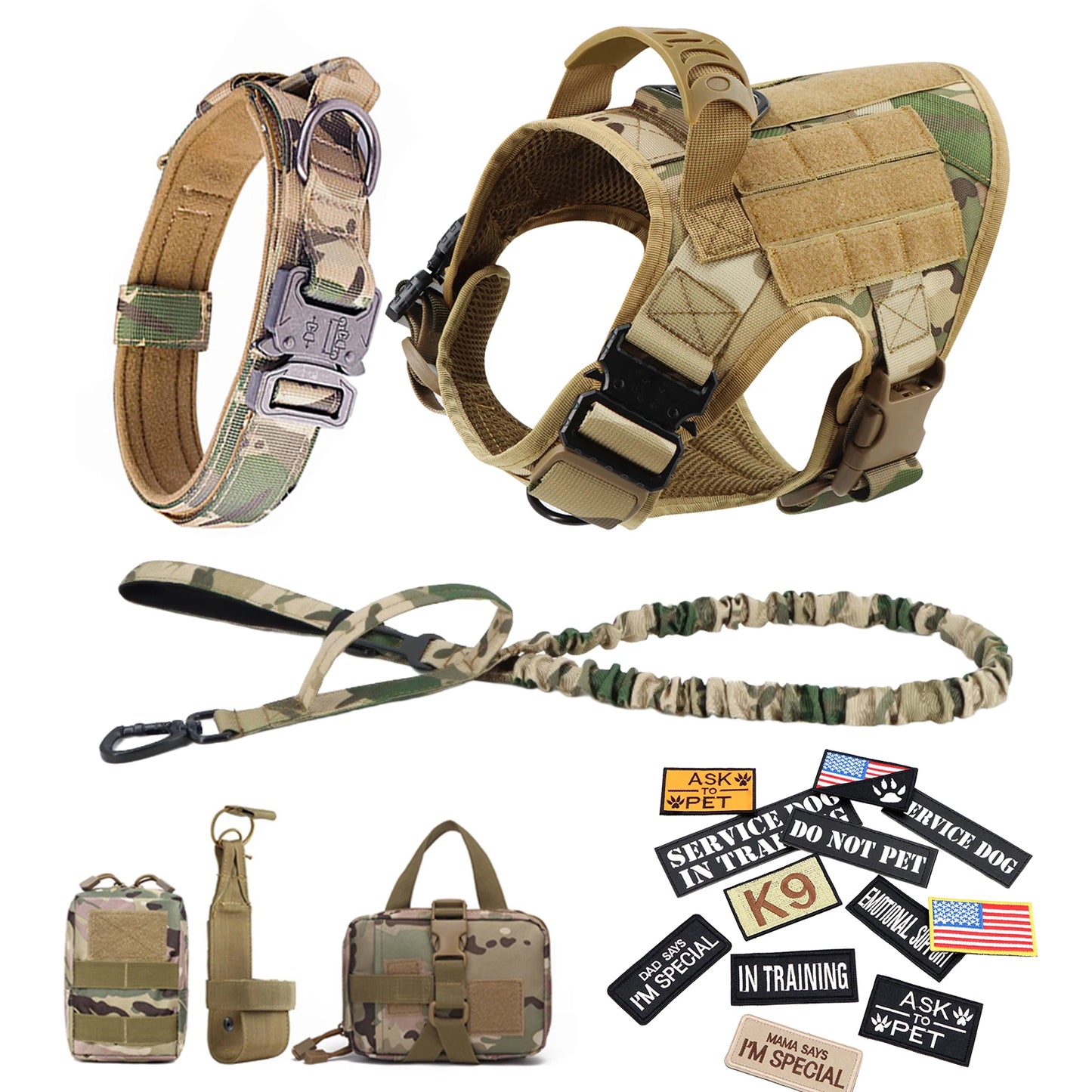 Petravel Military Dog Harness Vest For Malinois Training