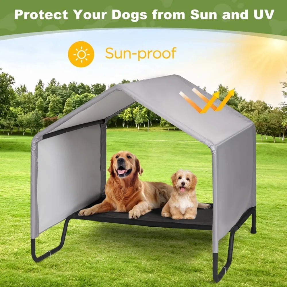 Outdoor Canopy Dog Bed Shelter Waterproof Sun Protection for Dogs