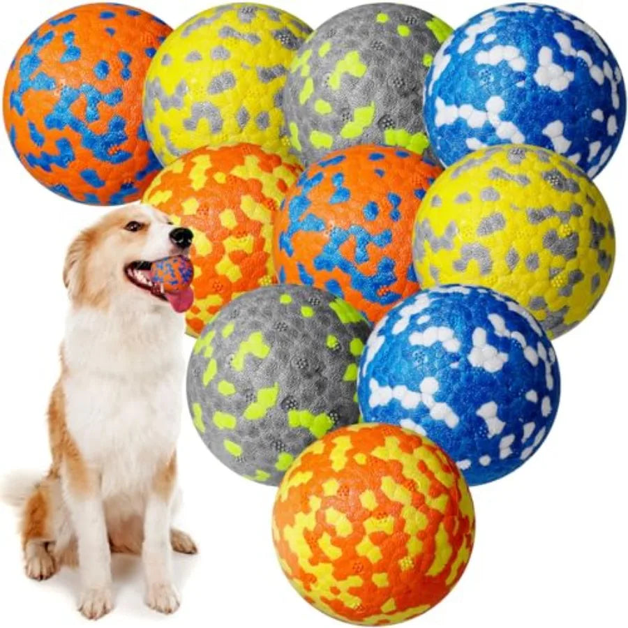 10 Pack Dog Balls for Aggressive Chewers Durable Teething Toys