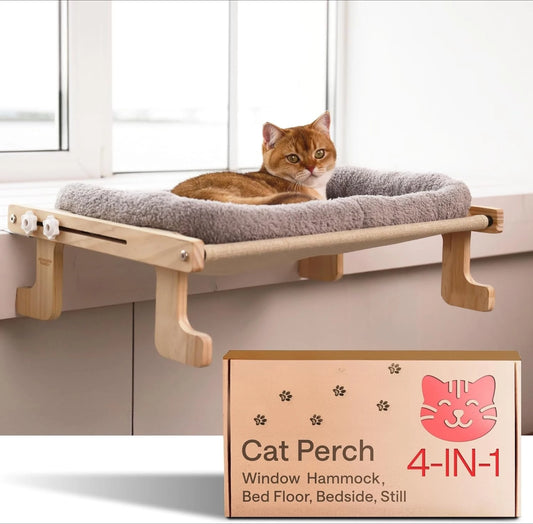Cat Window Perch Heavy Duty Foldable Hammock Bed Four In One Ledge