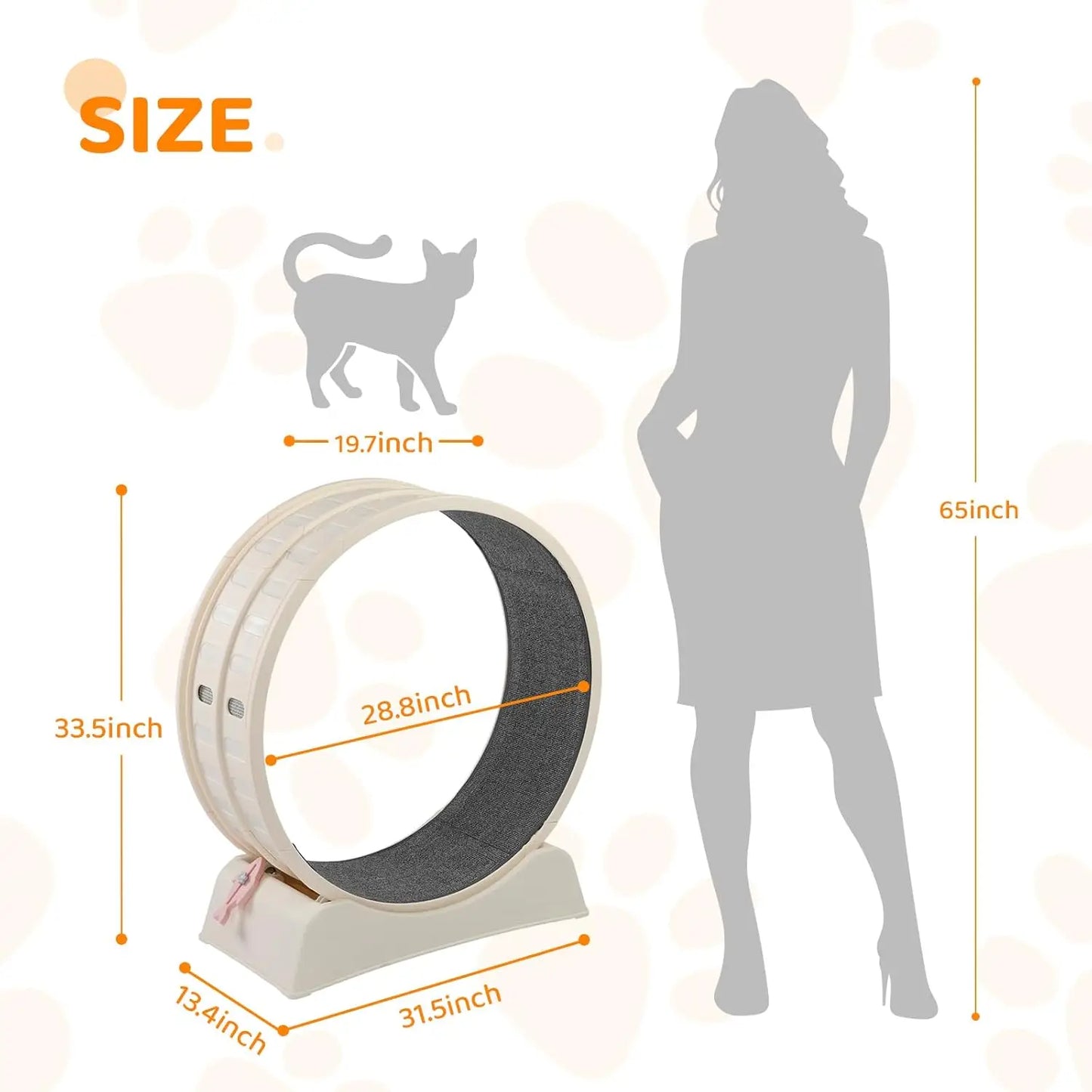 Cat Exercise Wheel Indoor Treadmill For Weight Loss Carpeted Runway