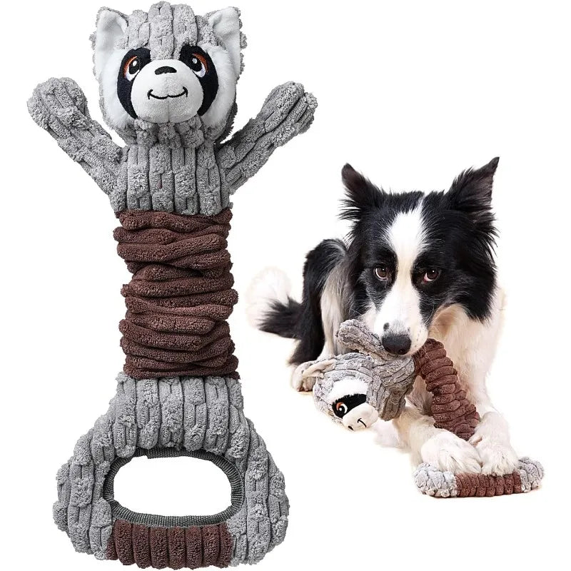 Durable Plush Dog Tug Toy Interactive Chew Toy For Pets