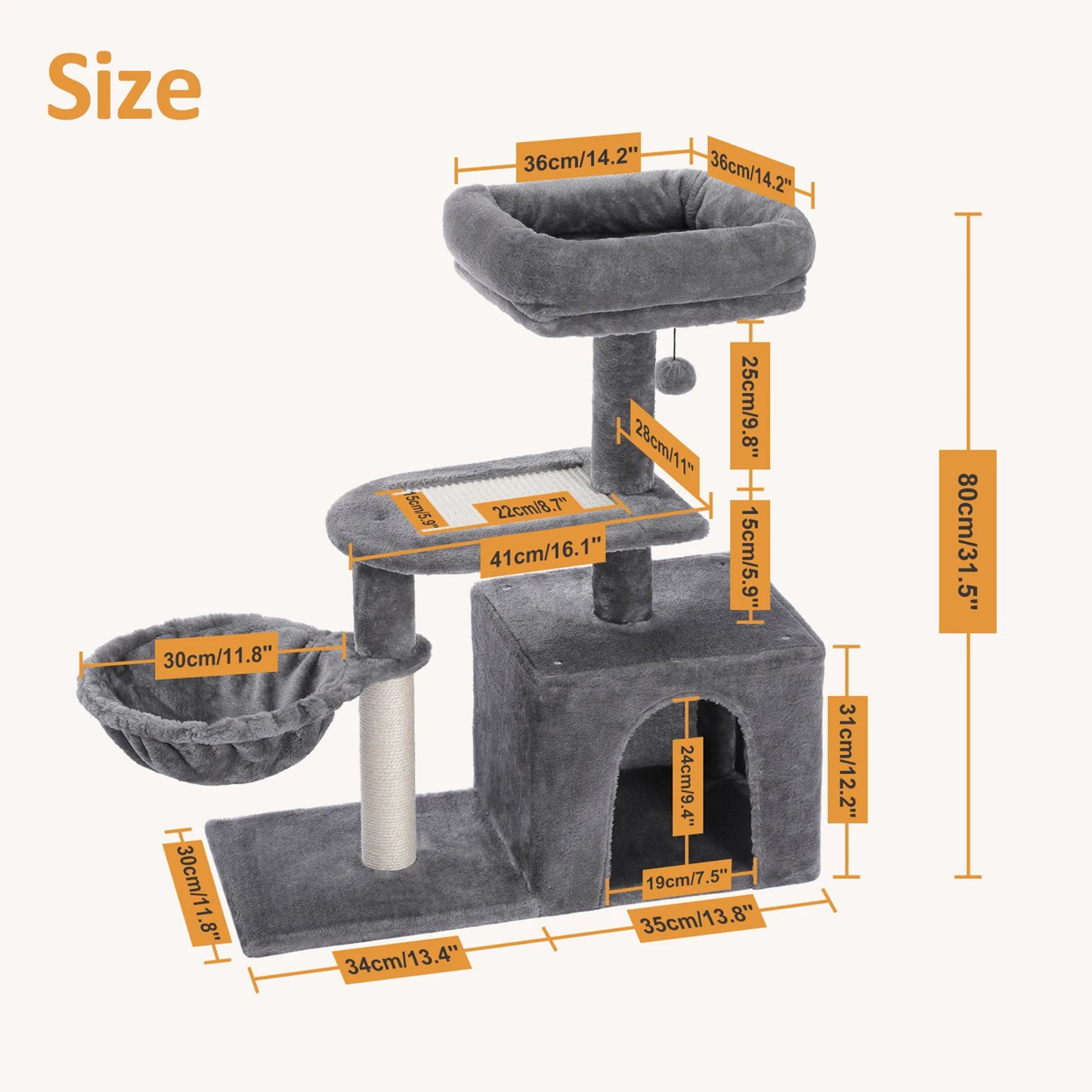 PAWZ Road Cat Tree Tower Two Styles For Indoor Cats