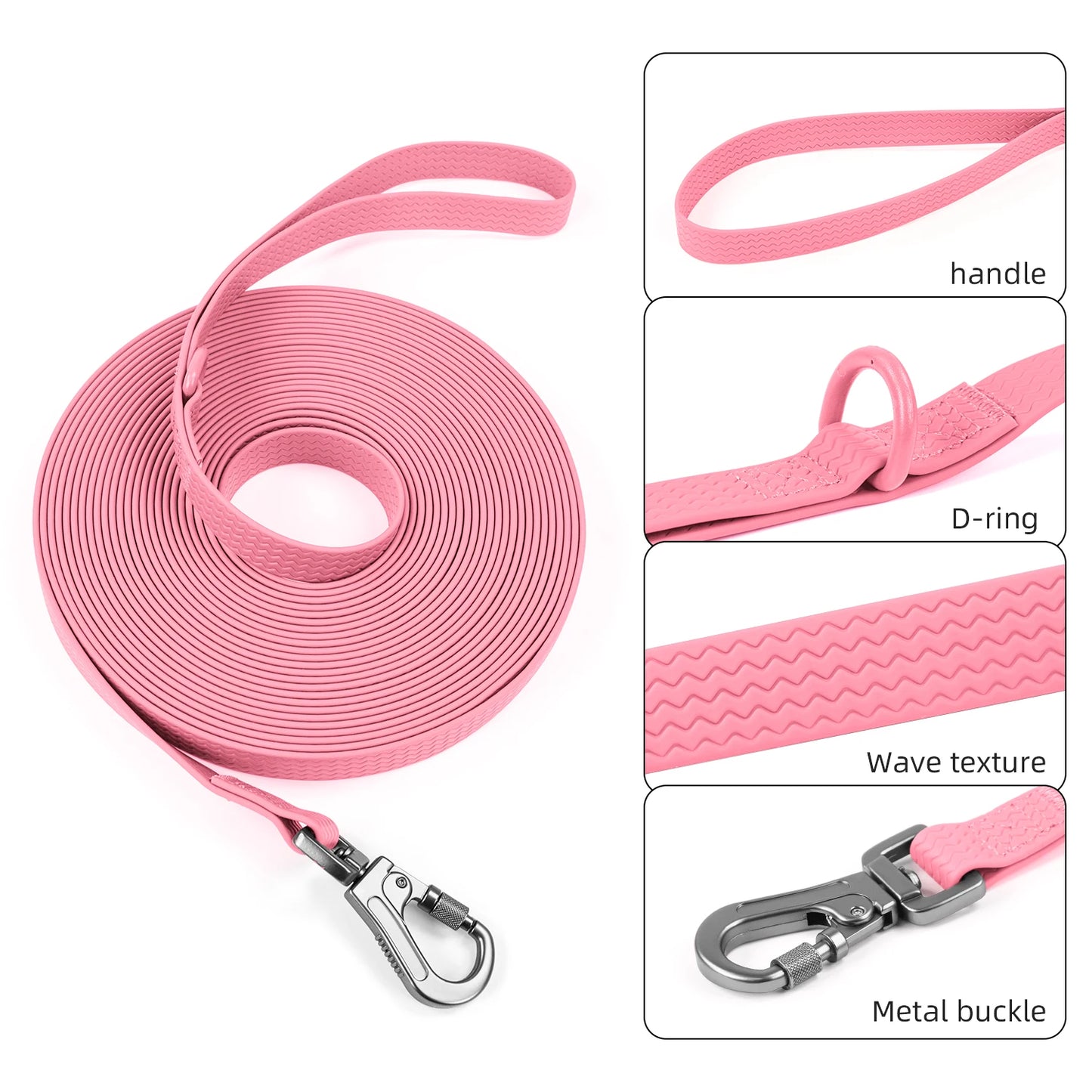 Henshine Dog Gear Non Slip Waterproof PVC Dog Leash