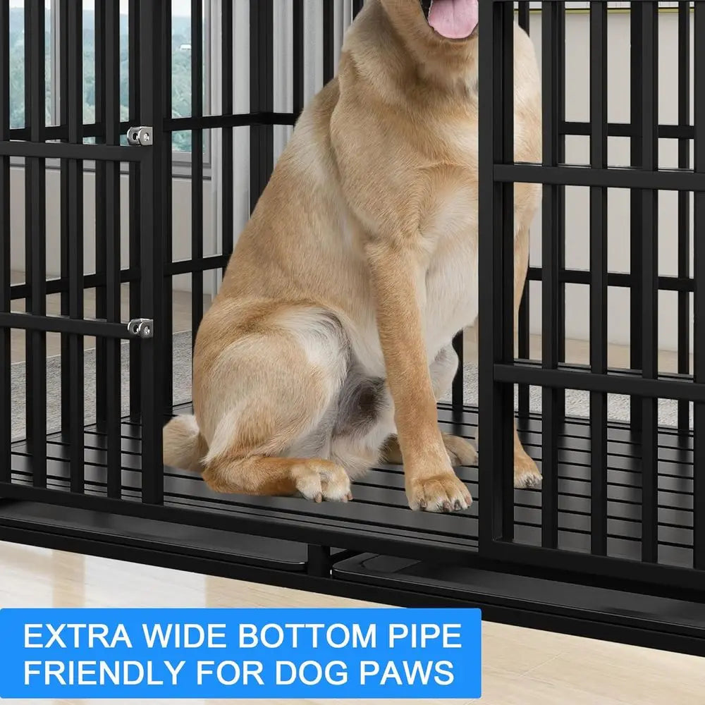 Heavy Duty Dog Crate With Roo Top Removable Trays Lockable