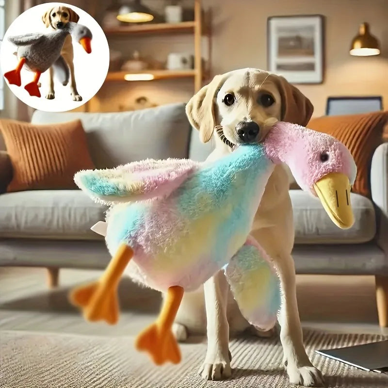 Soft Colorful Duck Plush Toy for Cats and Dogs Companion