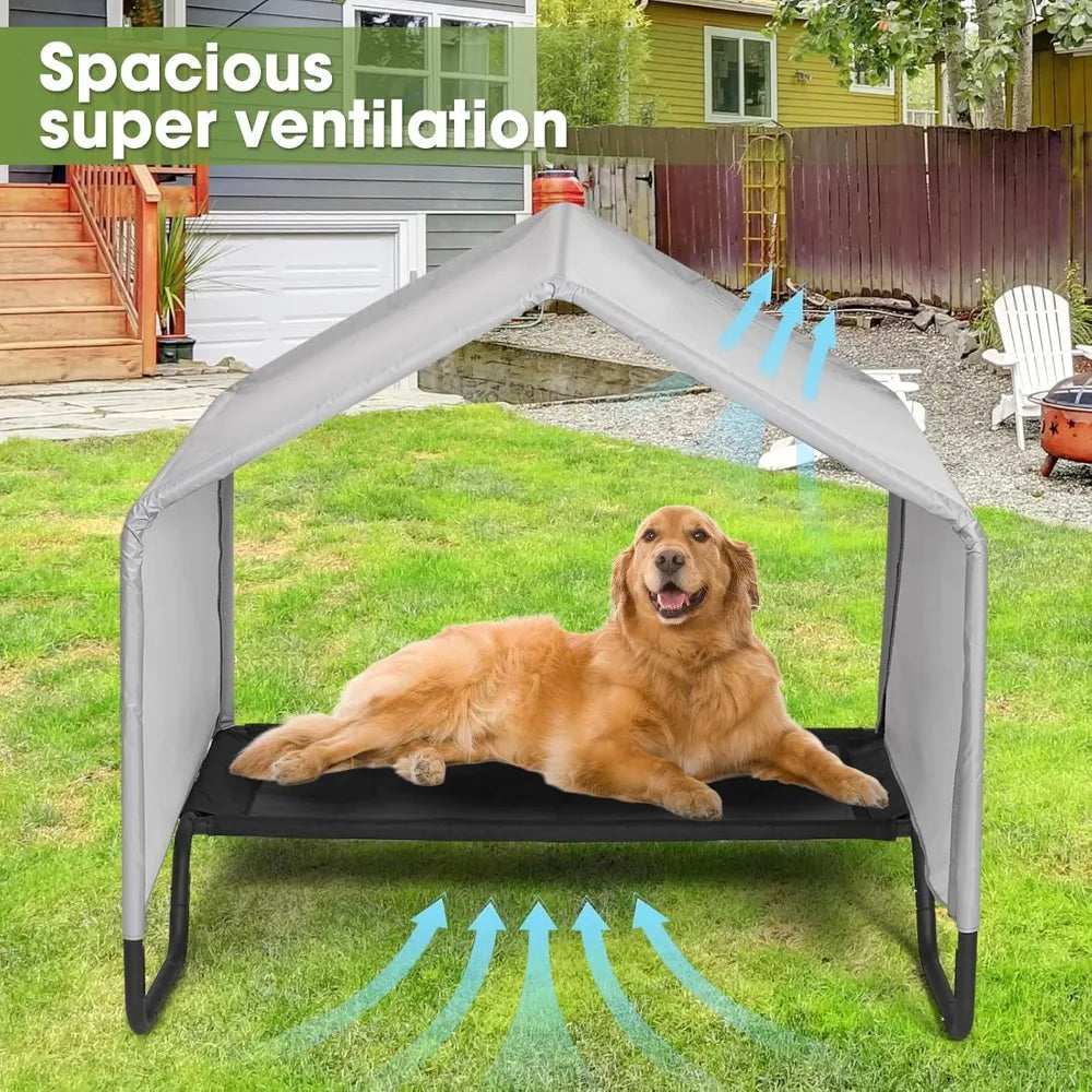 Outdoor Canopy Dog Bed Shelter Waterproof Sun Protection for Dogs