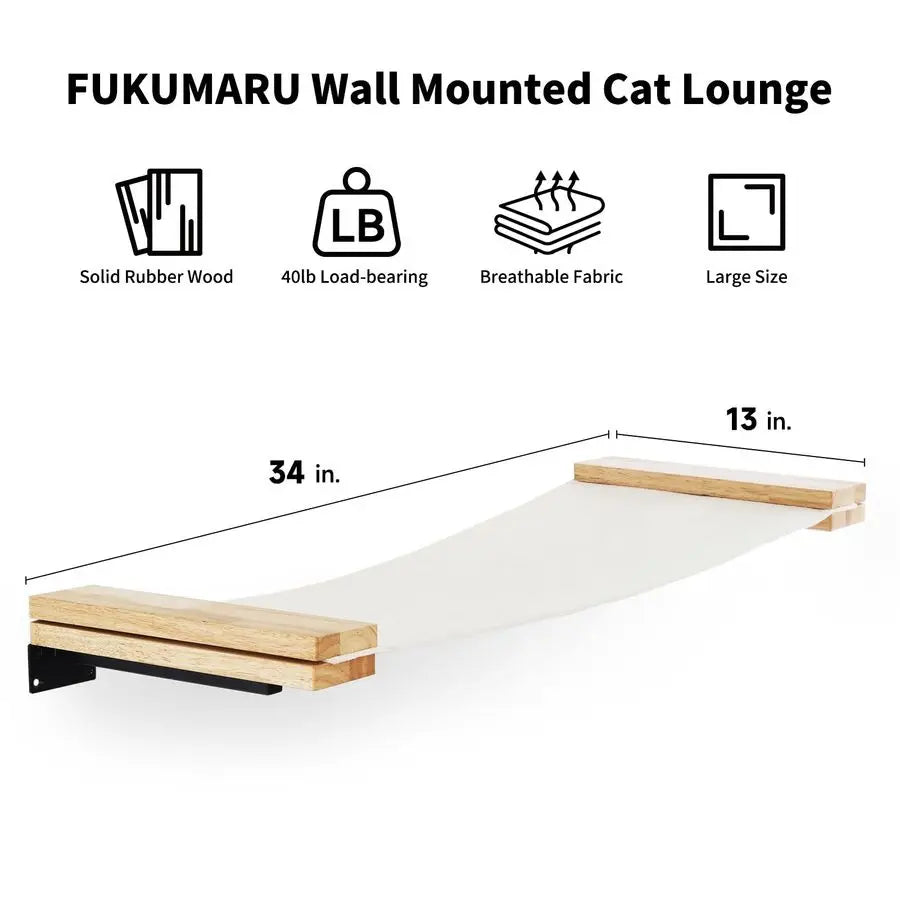 XMSJ Cat Wall Shelf Hammock Kitten Window Perch Easy Install