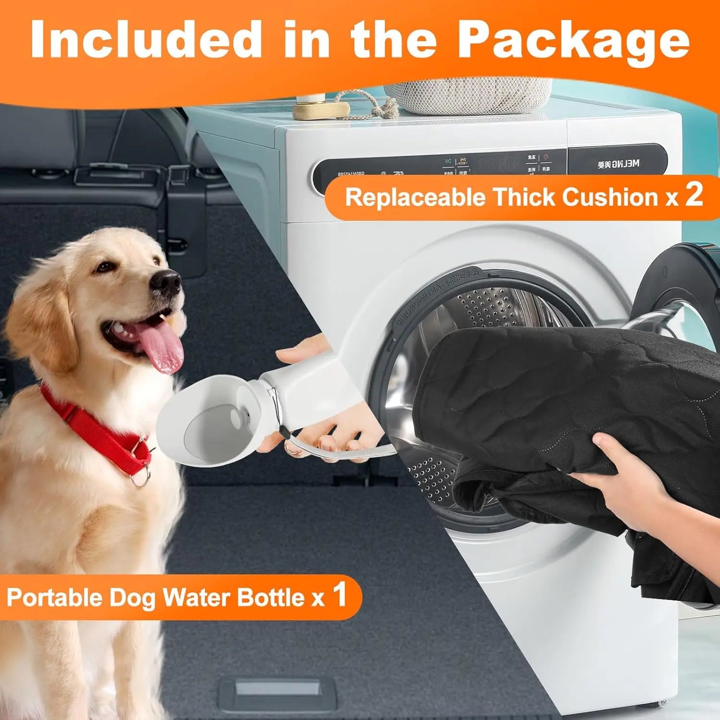 WedyvkoCN Waterproof Foldable Dog Car Seat Hammock Back Seat Protector