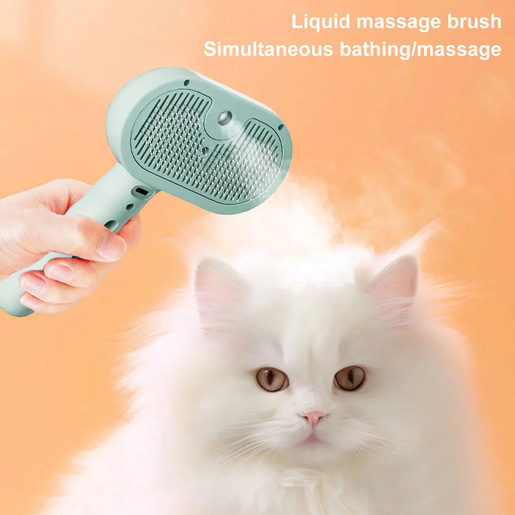 Shunmaii 3 In 1 Cat Steam Brush Grooming Cats Dogs