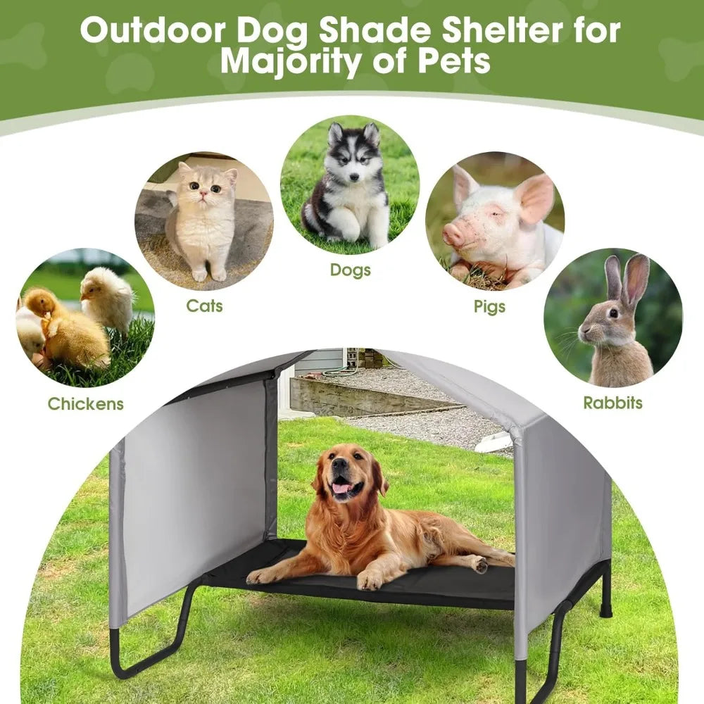 Outdoor Canopy Dog Bed Shelter Waterproof Sun Protection for Dogs