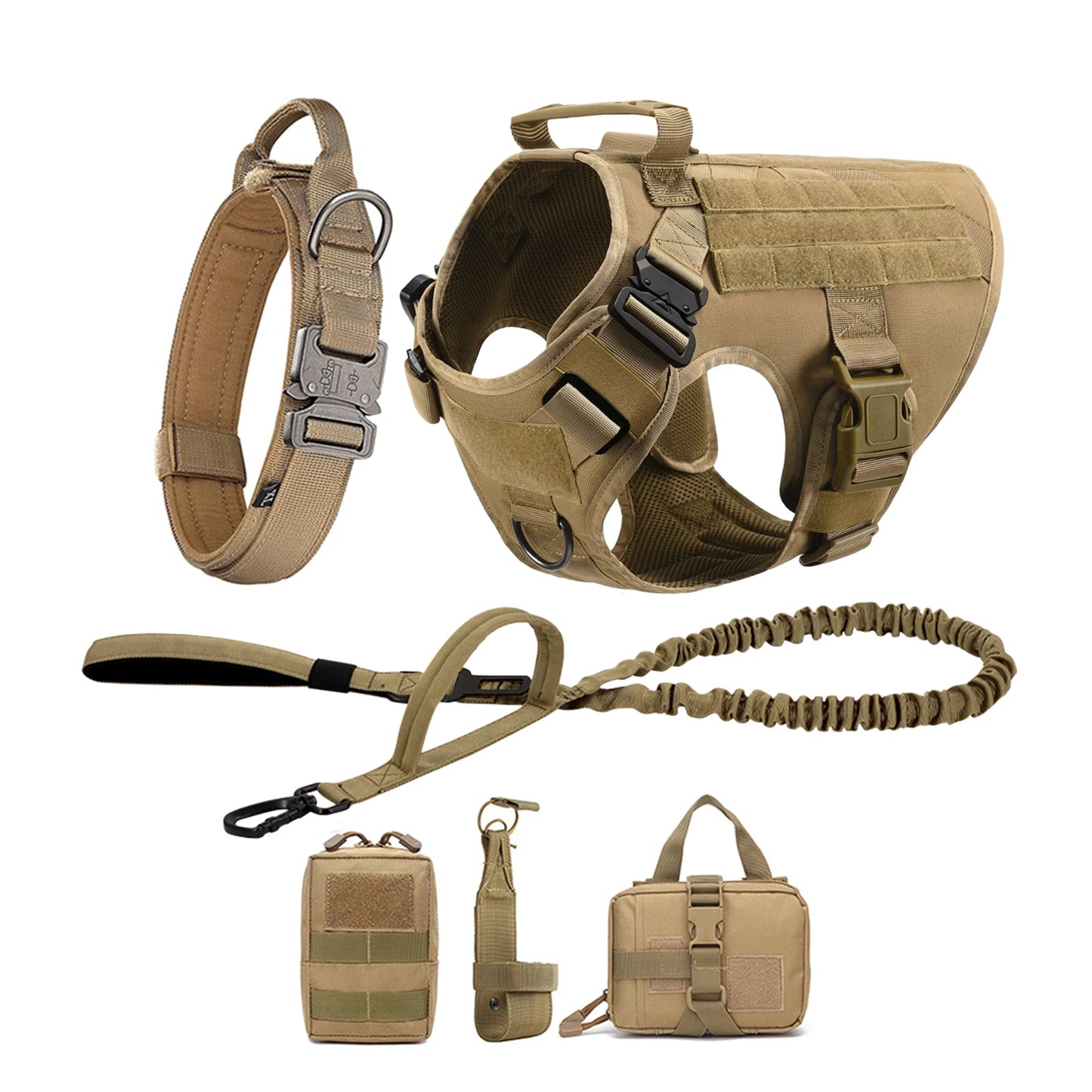 PETRAVEL CN Tactical Dog Harness With Molle Pouches