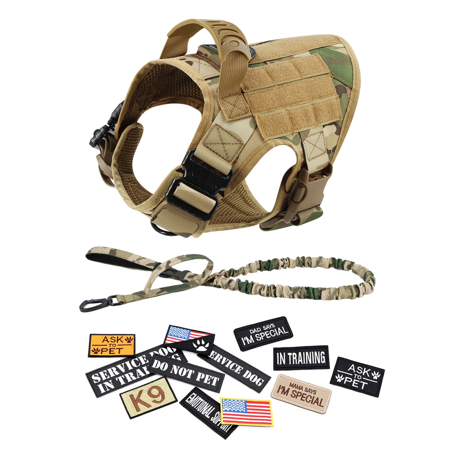 Petravel Military Dog Harness Vest For Malinois Training