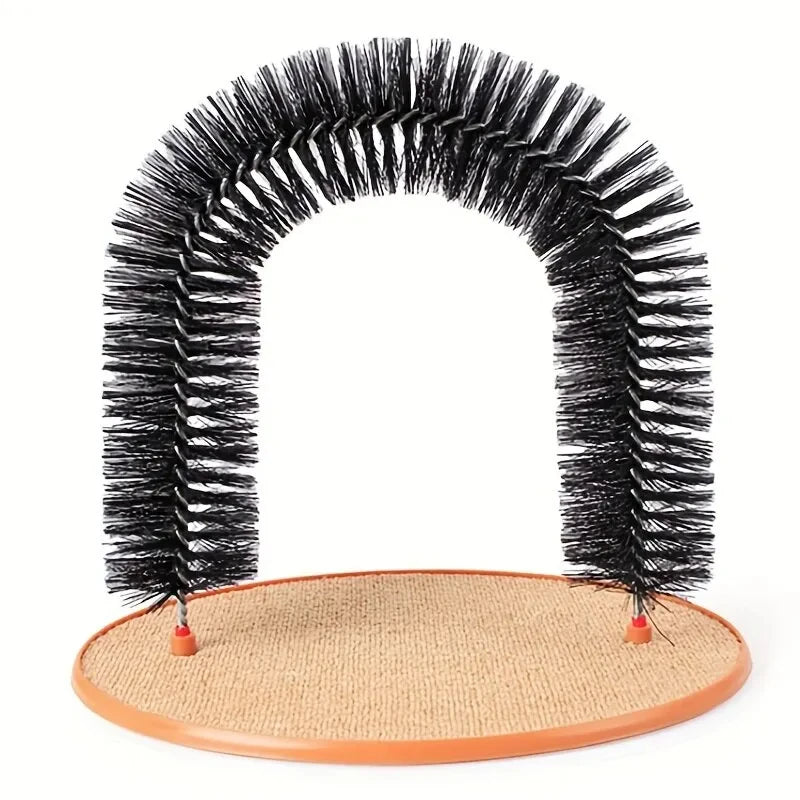 Cat Arch Wooden Self Grooming Massage Brush Scratching Toy