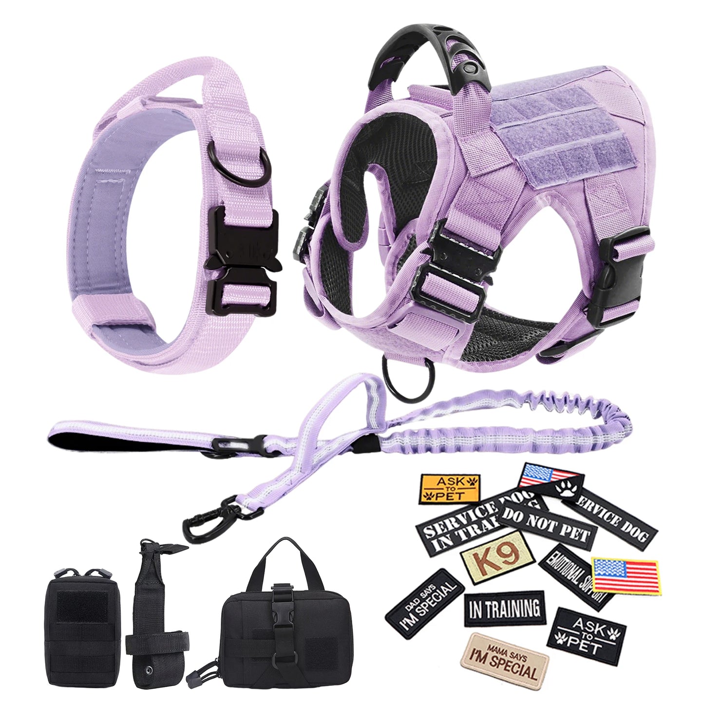 PETRAVEL Military Camouflage Dog Harness for German Shepherd Training