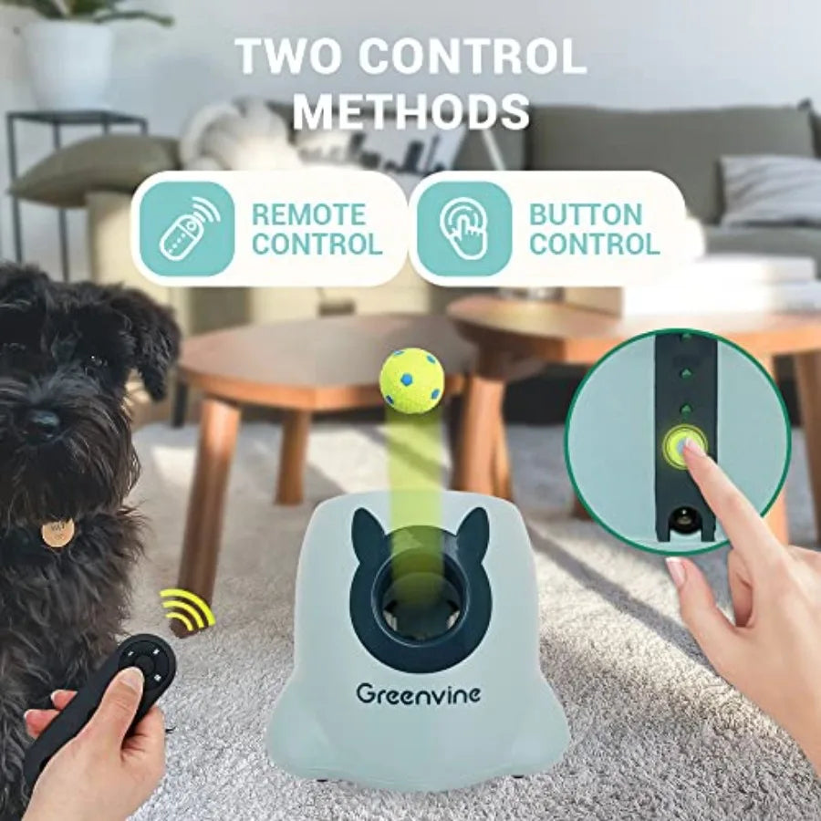 Automatic Dog Ball Launcher Fetch Machine With 6 Latex Balls