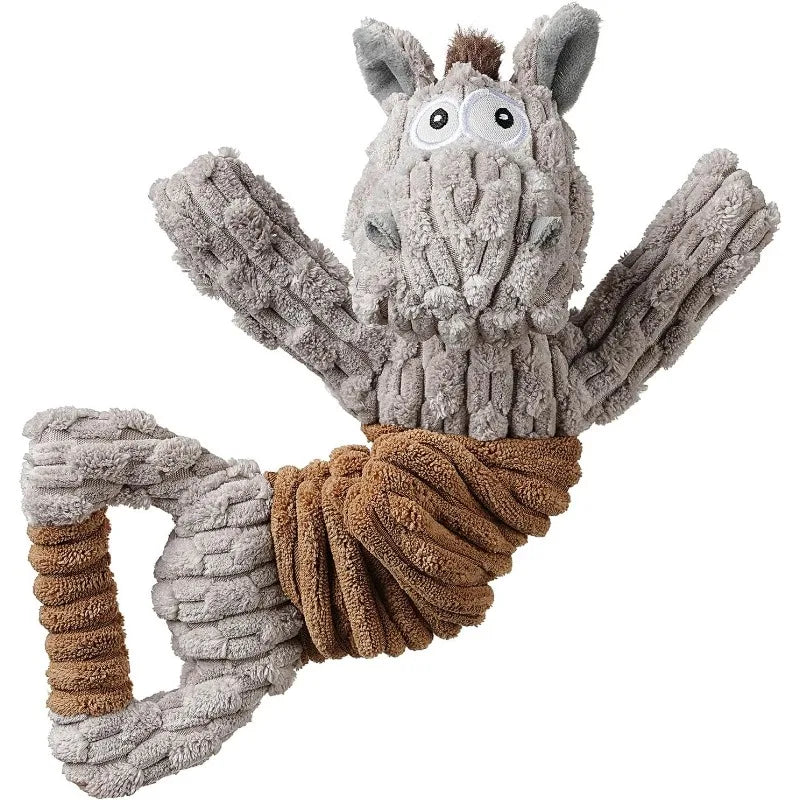 Durable Plush Dog Tug Toy Interactive Chew Toy For Pets