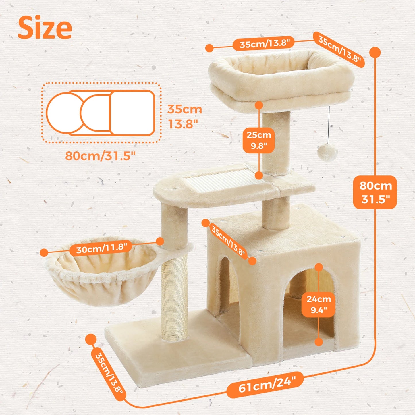 PAWZ Road Cat Tree Tower Two Styles For Indoor Cats