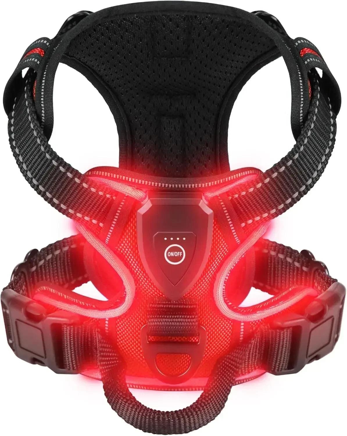Led Luminous Dog Harness No Pull Adjustable Rechargeable Vest Outdoor