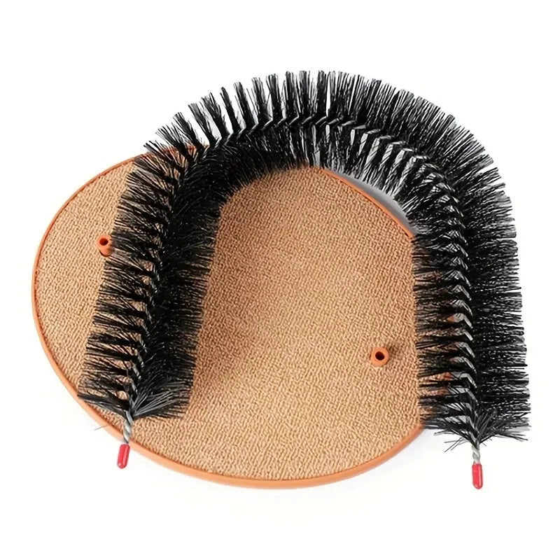 Cat Arch Wooden Self Grooming Massage Brush Scratching Toy