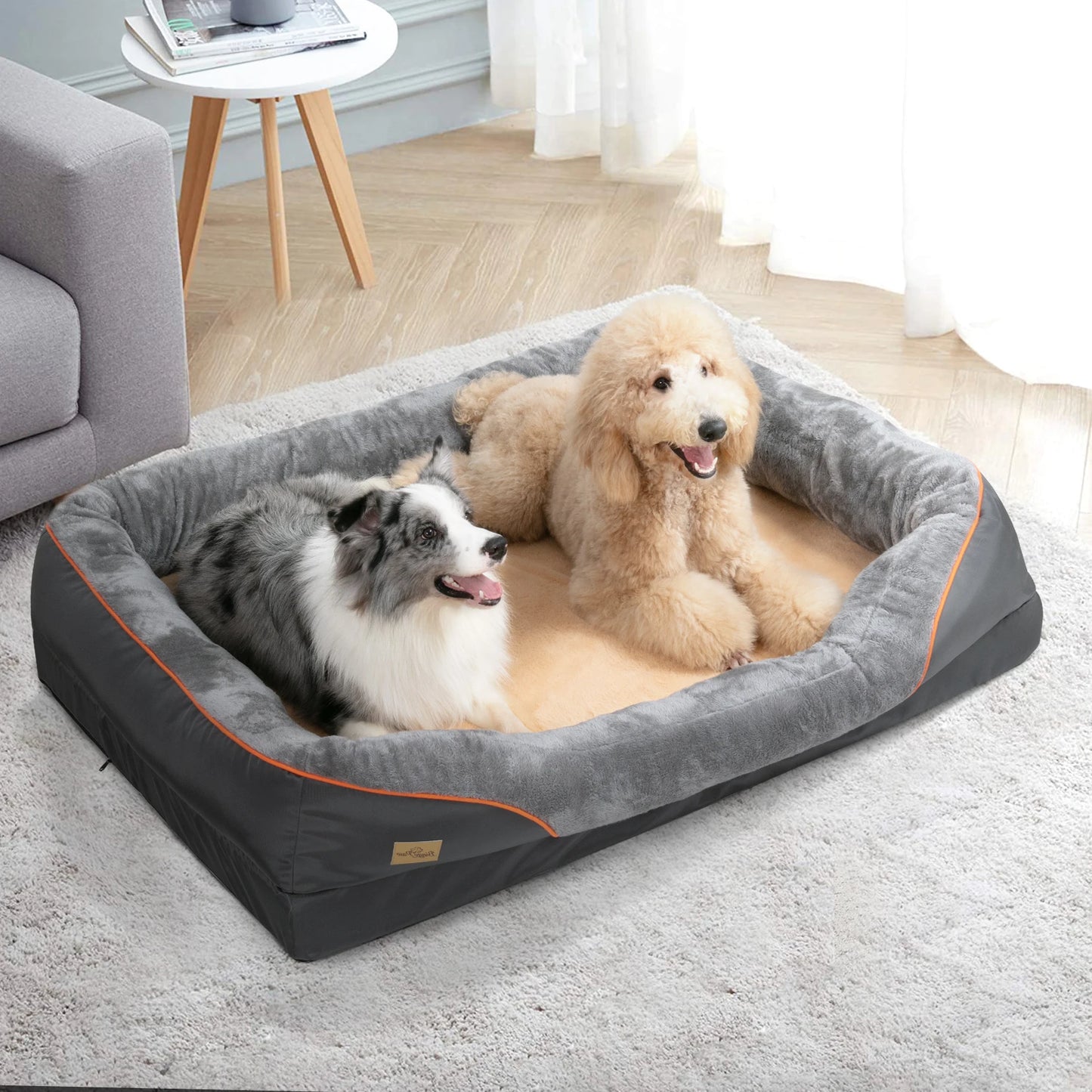 BINGOPAWCN Dog Bed With Anti Allergy Removable Washable Cover Waterproof