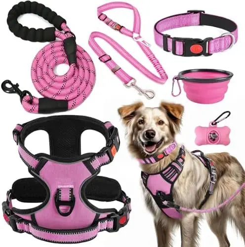 YTYIN Training Kit For Dogs No Pull Harness With Collar Leash
