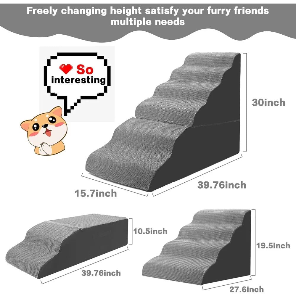 Dog Stairs for High Beds MemoryFoam Premium Pet Steps