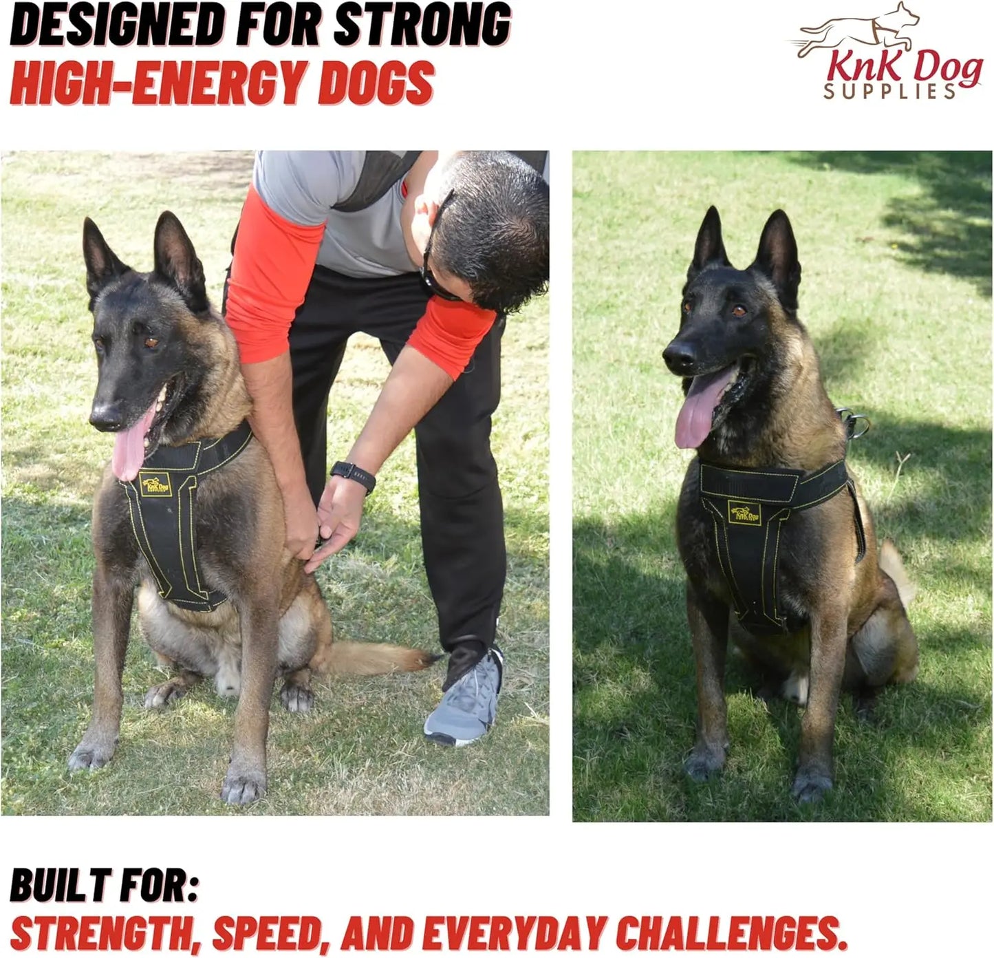 XMSJ Heavy Duty Dog Harness No Pull for Large Breeds