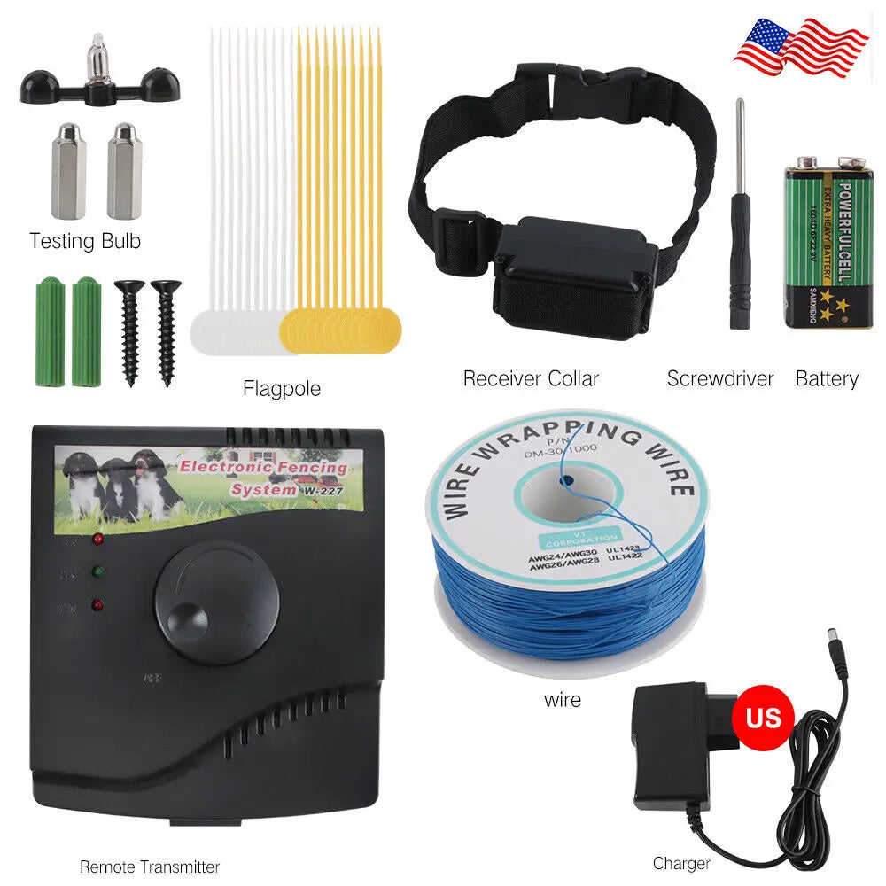 Electric Dog Fence System Pet Containment Kit Waterproof