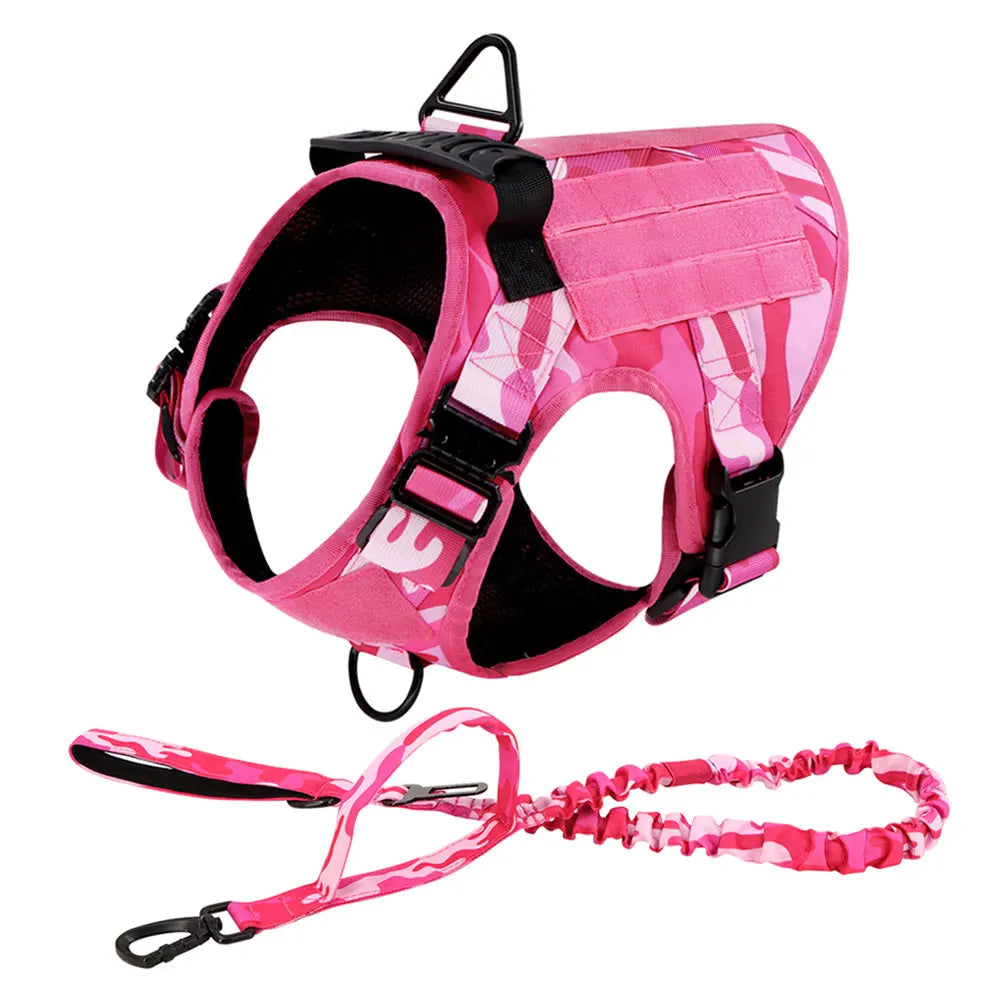 PETRAVEL Military Camouflage Dog Harness for German Shepherd Training
