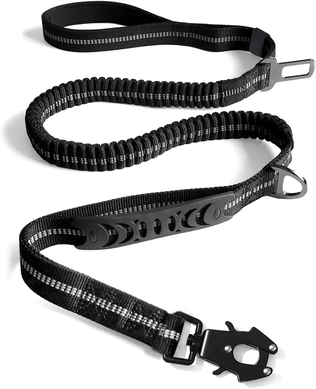 Reflective Shock Absorbing Bungee Dog Leash Car Seatbelt Large Dogs