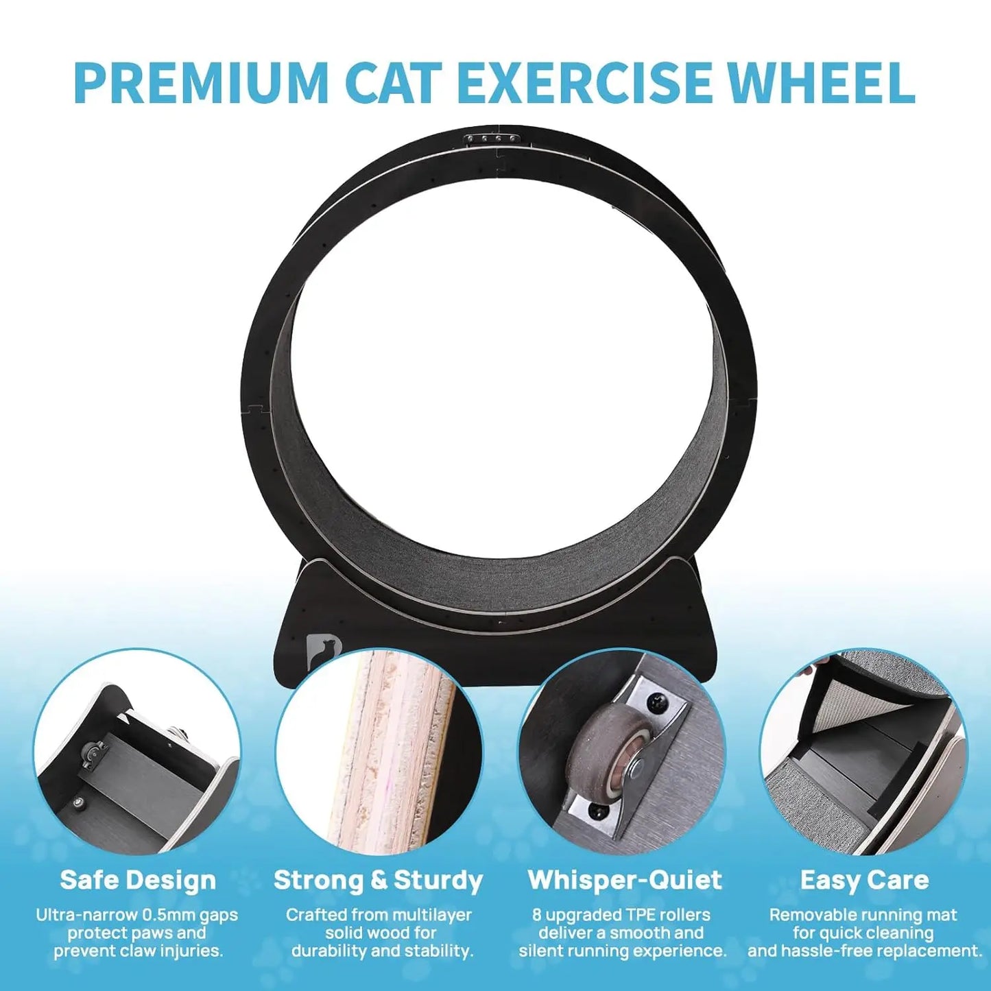 Cat Exercise Wheel Indoor Running Wheel With Safety Lock