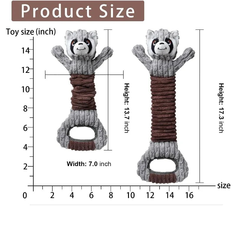 Durable Plush Dog Tug Toy Interactive Chew Toy For Pets