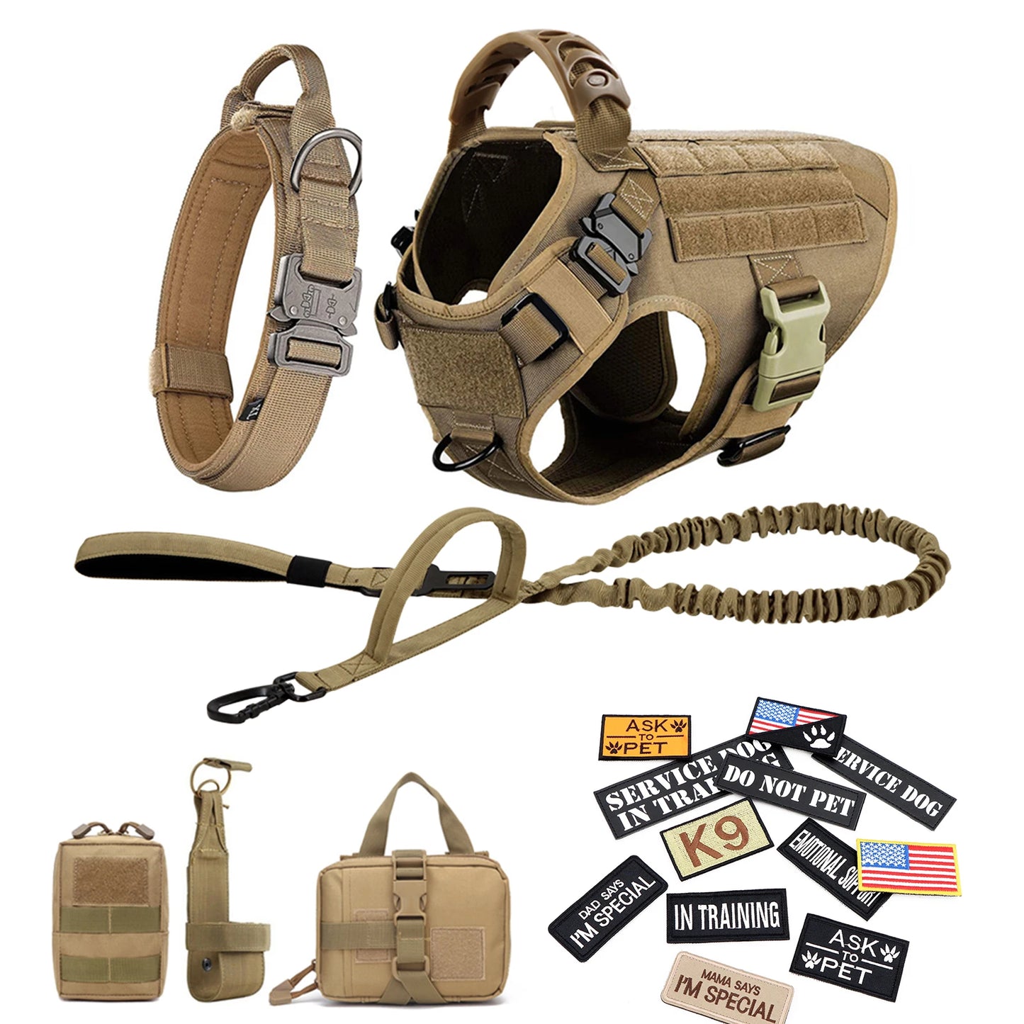Petravel Military Dog Harness Vest For Malinois Training
