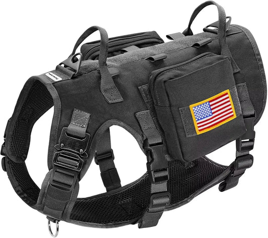 Tactical Dog Harness With Handle No Pull Military Vest Adjustable Chest