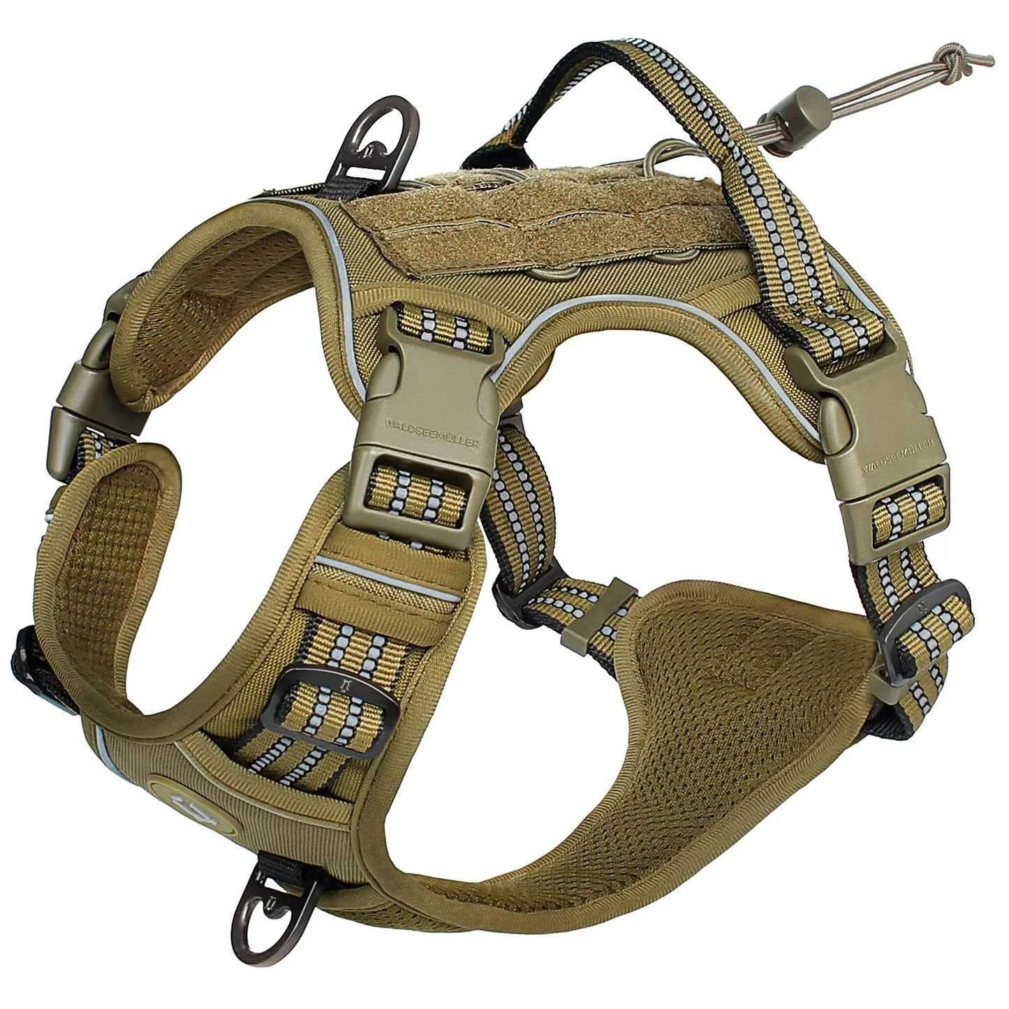 Tactical No Pull Dog Harness With Reflective Breathable MOLLE Vest