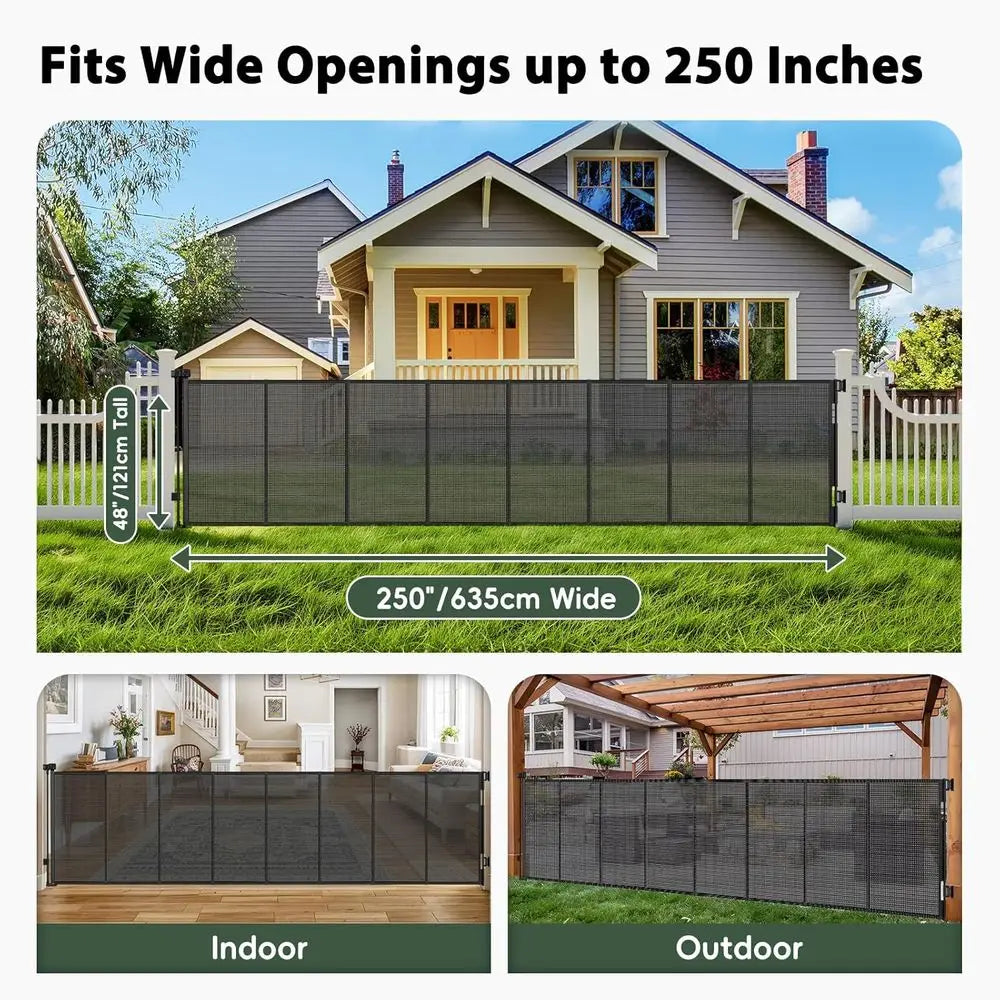 Reinforced Extra Wide Baby Gate Retractable for Pets