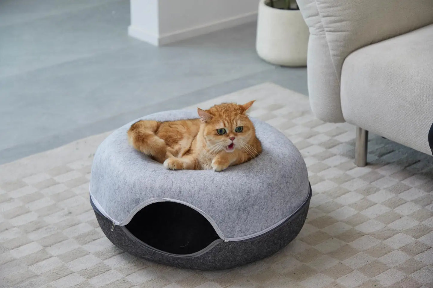 Hexagon Cat Tunnel Bed And Cave For Multiple Cats Playful