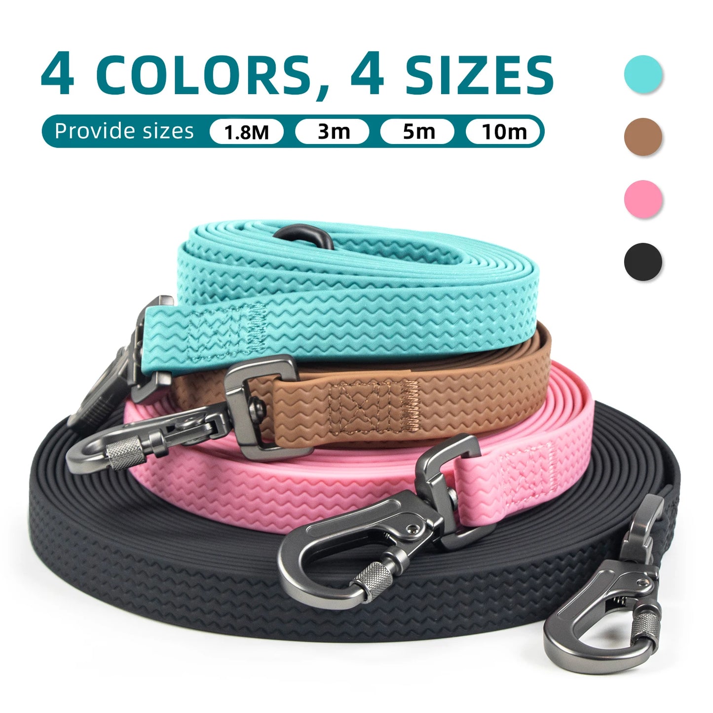 Henshine Dog Gear Non Slip Waterproof PVC Dog Leash